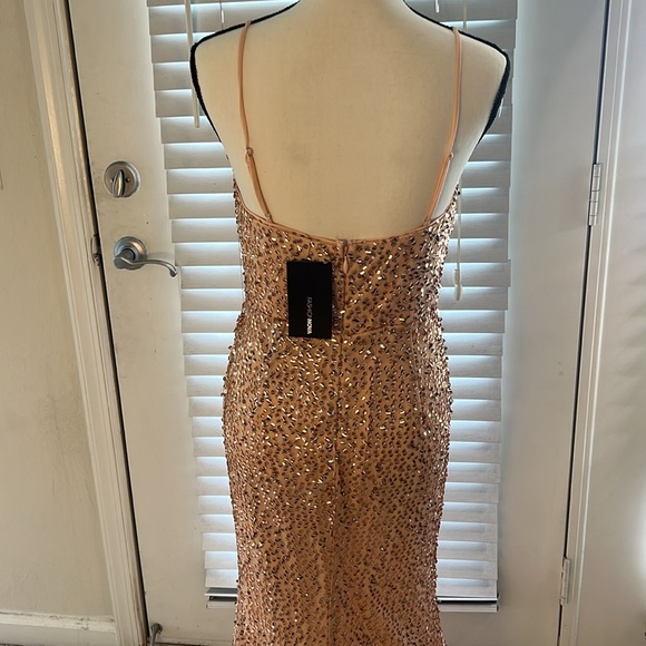 Never worn before Pink Sequin Maxi Dress with High Split! 😍😍😍😍 Size Medium - Picture 4 of 7